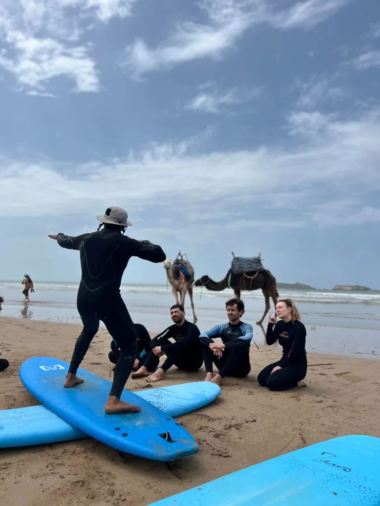Surf lessons on the beach in Essaouira, Morocco